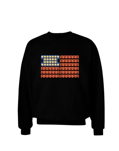 American Breakfast Flag - Bacon and Eggs Adult Dark Sweatshirt-Sweatshirts-TooLoud-Black-Small-Davson Sales