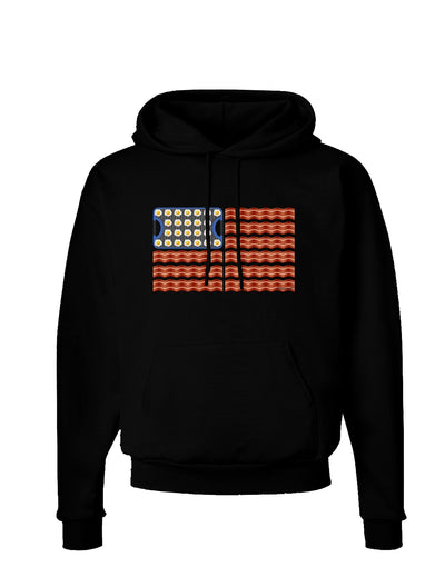 American Breakfast Flag - Bacon and Eggs Dark Hoodie Sweatshirt-Hoodie-TooLoud-Black-Small-Davson Sales