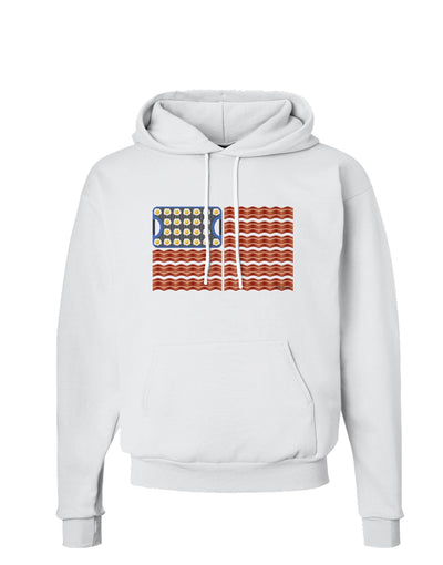 American Breakfast Flag - Bacon and Eggs Hoodie Sweatshirt-Hoodie-TooLoud-White-Small-Davson Sales