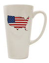 American Flag Design 16 Ounce Conical Latte Coffee Mug - Expertly Crafted by TooLoud-Conical Latte Mug-TooLoud-White-Davson Sales