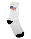 American Flag Distressed Adult Crew Socks - A Must-Have for Patriotic Fashion Enthusiasts - TooLoud-Socks-TooLoud-White-Ladies-4-6-Davson Sales