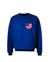 American Flag Faux Pocket Design Adult Dark Sweatshirt by TooLoud-Sweatshirts-TooLoud-Deep-Royal-Blue-Small-Davson Sales