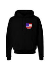 American Flag Faux Pocket Design Dark Hoodie Sweatshirt by TooLoud-Hoodie-TooLoud-Black-Small-Davson Sales