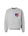 American Flag Faux Pocket Design Sweatshirt by TooLoud-Sweatshirts-TooLoud-AshGray-Small-Davson Sales