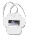 American Flag Galaxy Paw Print Shaped Ornament by TooLoud-Ornament-TooLoud-White-Davson Sales