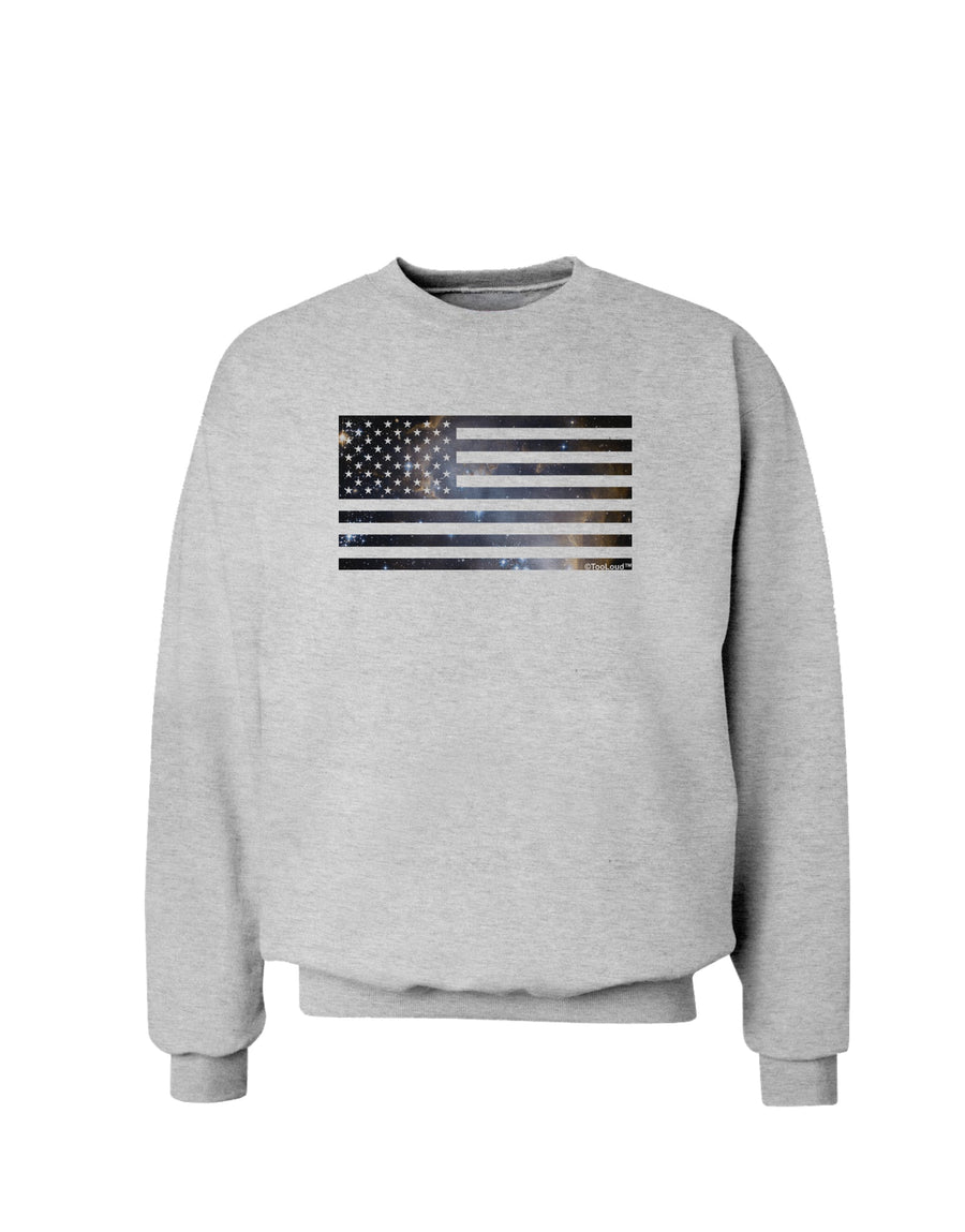 American Flag Galaxy Sweatshirt by TooLoud-Sweatshirts-TooLoud-White-Small-Davson Sales