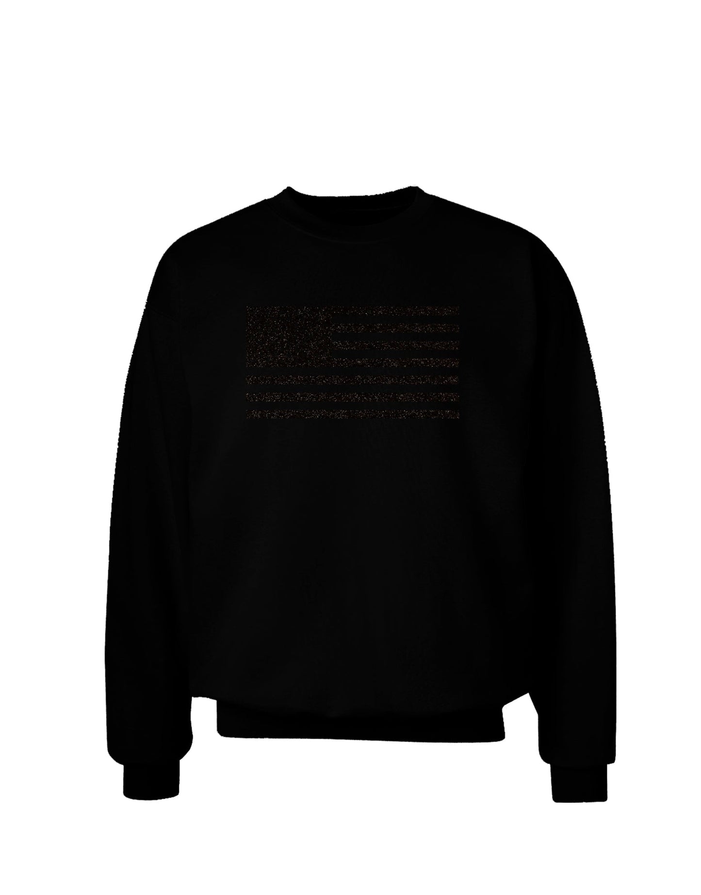 American Flag Glitter - Black Adult Dark Sweatshirt-Sweatshirts-TooLoud-Black-Small-Davson Sales