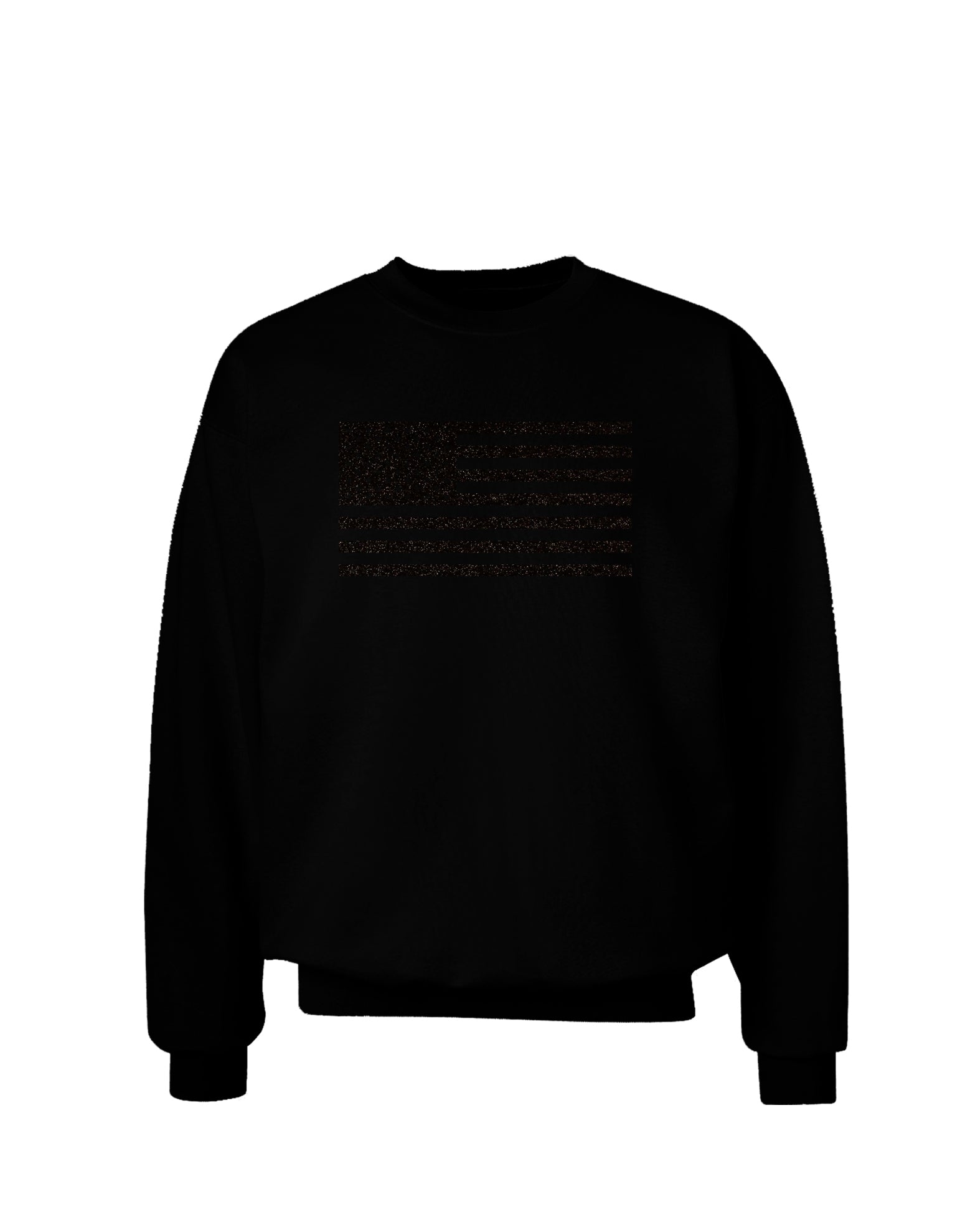 American Flag Glitter - Black Adult Dark Sweatshirt-Sweatshirts-TooLoud-Black-Small-Davson Sales