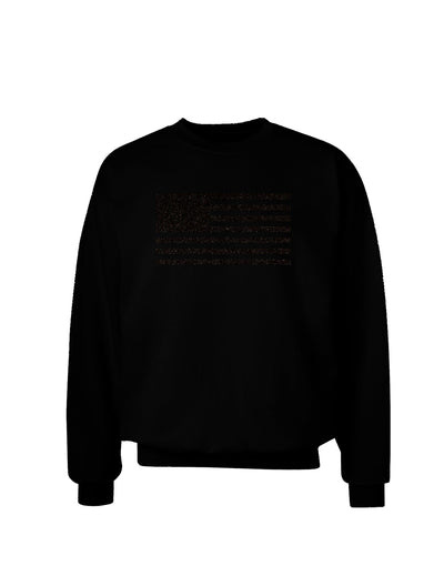 American Flag Glitter - Black Adult Dark Sweatshirt-Sweatshirts-TooLoud-Black-Small-Davson Sales