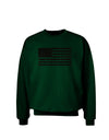 American Flag Glitter - Black Adult Dark Sweatshirt-Sweatshirts-TooLoud-Deep-Forest-Green-Small-Davson Sales