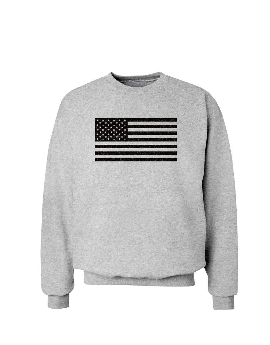 American Flag Glitter - Black Sweatshirt-Sweatshirts-TooLoud-White-Small-Davson Sales