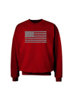 American Flag Glitter - Silver Adult Dark Sweatshirt-Sweatshirts-TooLoud-Deep-Red-Small-Davson Sales