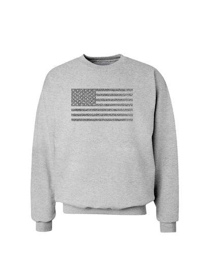 American Flag Glitter - Silver Sweatshirt-Sweatshirts-TooLoud-AshGray-Small-Davson Sales