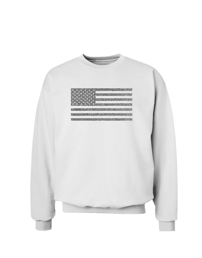 American Flag Glitter - Silver Sweatshirt-Sweatshirts-TooLoud-White-Small-Davson Sales