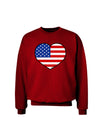 American Flag Heart Design Adult Dark Sweatshirt by TooLoud-Sweatshirts-TooLoud-Deep-Red-Small-Davson Sales