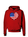 American Flag Heart Design Dark Hoodie Sweatshirt by TooLoud-Hoodie-TooLoud-Red-Small-Davson Sales