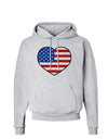 American Flag Heart Design Hoodie Sweatshirt by TooLoud-Hoodie-TooLoud-AshGray-Small-Davson Sales