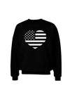 American Flag Heart Design - Stamp Style Adult Dark Sweatshirt by TooLoud-Sweatshirts-TooLoud-Black-Small-Davson Sales