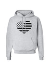 American Flag Heart Design - Stamp Style Hoodie Sweatshirt by TooLoud-Hoodie-TooLoud-AshGray-Small-Davson Sales