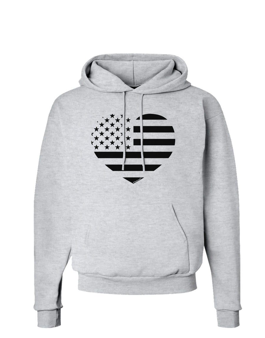 American Flag Heart Design - Stamp Style Hoodie Sweatshirt by TooLoud-Hoodie-TooLoud-White-Small-Davson Sales