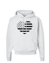 American Flag Heart Design - Stamp Style Hoodie Sweatshirt by TooLoud-Hoodie-TooLoud-White-Small-Davson Sales