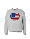 American Flag Heart Design Sweatshirt by TooLoud-Sweatshirts-TooLoud-AshGray-Small-Davson Sales