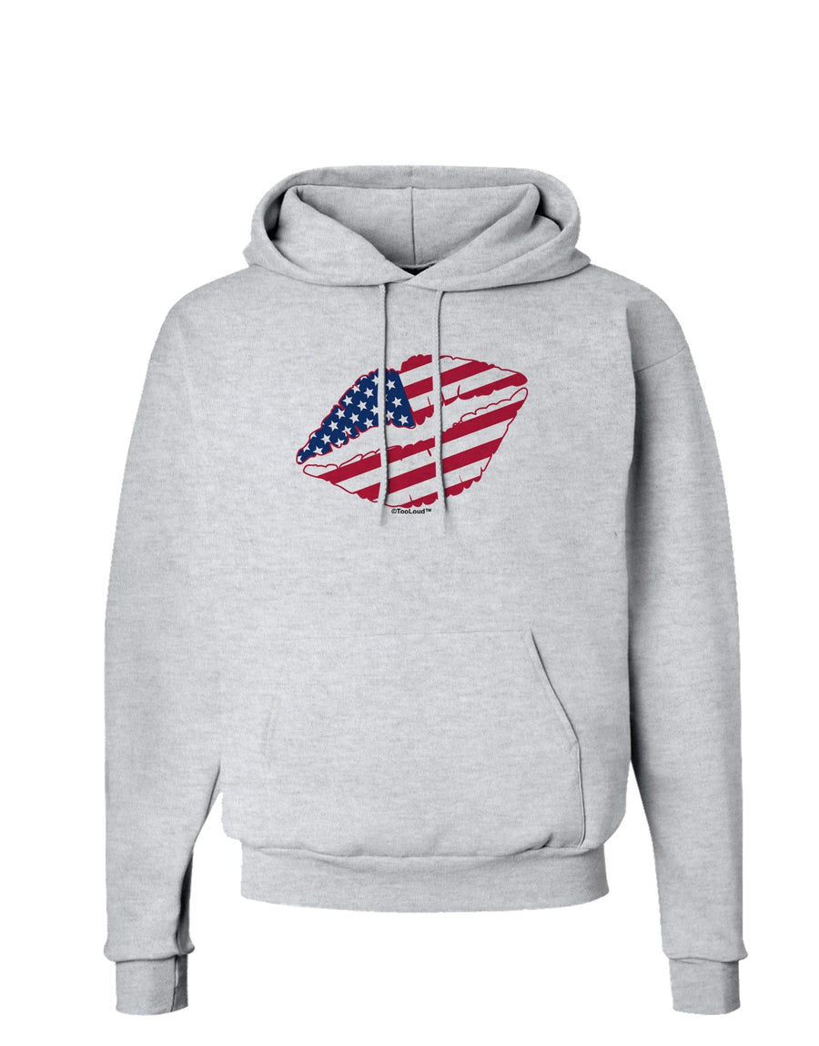 American Flag Lipstick Hoodie Sweatshirt-Hoodie-TooLoud-White-Small-Davson Sales