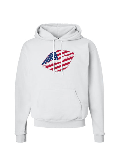American Flag Lipstick Hoodie Sweatshirt-Hoodie-TooLoud-White-Small-Davson Sales
