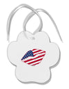 American Flag Lipstick Paw Print Shaped Ornament by TooLoud-Ornament-TooLoud-White-Davson Sales