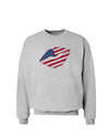 American Flag Lipstick Sweatshirt-Sweatshirts-TooLoud-AshGray-Small-Davson Sales