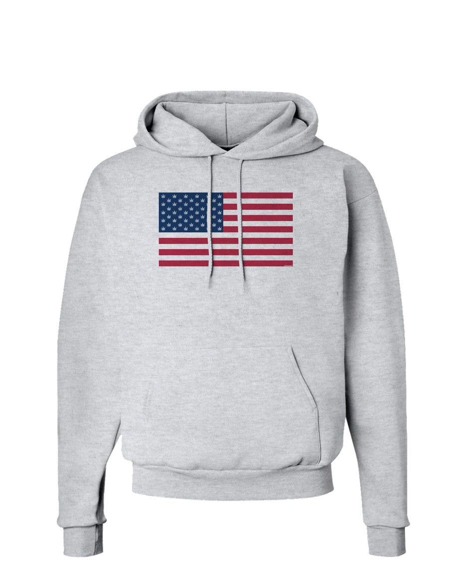 American Flag - Marijuana Leaf Hoodie Sweatshirt-Hoodie-TooLoud-White-Small-Davson Sales