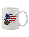 American Flag Printed 11 oz Coffee Mug - A Captivating Expression of American Roots by TooLoud-11 OZ Coffee Mug-TooLoud-White-Davson Sales