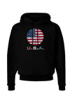 American Flag Scribble Dark Hoodie Sweatshirt-Hoodie-TooLoud-Black-Small-Davson Sales