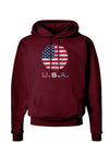 American Flag Scribble Dark Hoodie Sweatshirt-Hoodie-TooLoud-Maroon-Small-Davson Sales