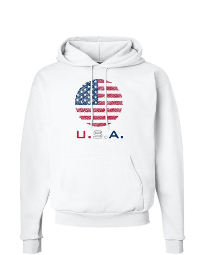 American Flag Scribble Hoodie Sweatshirt-Hoodie-TooLoud-White-Small-Davson Sales