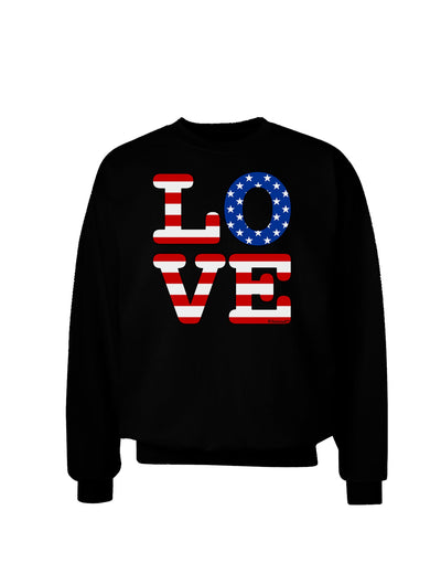 American Love Design Adult Dark Sweatshirt by TooLoud-Sweatshirts-TooLoud-Black-Small-Davson Sales