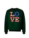 American Love Design Adult Dark Sweatshirt by TooLoud-Sweatshirts-TooLoud-Deep-Forest-Green-Small-Davson Sales