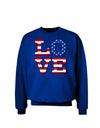 American Love Design Adult Dark Sweatshirt by TooLoud-Sweatshirts-TooLoud-Deep-Royal-Blue-Small-Davson Sales