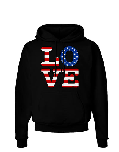 American Love Design Dark Hoodie Sweatshirt by TooLoud-Hoodie-TooLoud-Black-Small-Davson Sales