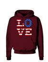 American Love Design Dark Hoodie Sweatshirt by TooLoud-Hoodie-TooLoud-Maroon-Small-Davson Sales