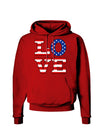 American Love Design Dark Hoodie Sweatshirt by TooLoud-Hoodie-TooLoud-Red-Small-Davson Sales