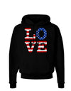 American Love Design - Distressed Dark Hoodie Sweatshirt by TooLoud-Hoodie-TooLoud-Black-Small-Davson Sales