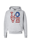 American Love Design - Distressed Hoodie Sweatshirt by TooLoud-Hoodie-TooLoud-AshGray-Small-Davson Sales