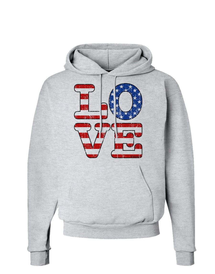 American Love Design - Distressed Hoodie Sweatshirt by TooLoud-Hoodie-TooLoud-White-Small-Davson Sales