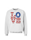 American Love Design - Distressed Sweatshirt by TooLoud-Sweatshirts-TooLoud-White-Small-Davson Sales