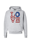 American Love Design Hoodie Sweatshirt by TooLoud-Hoodie-TooLoud-AshGray-Small-Davson Sales