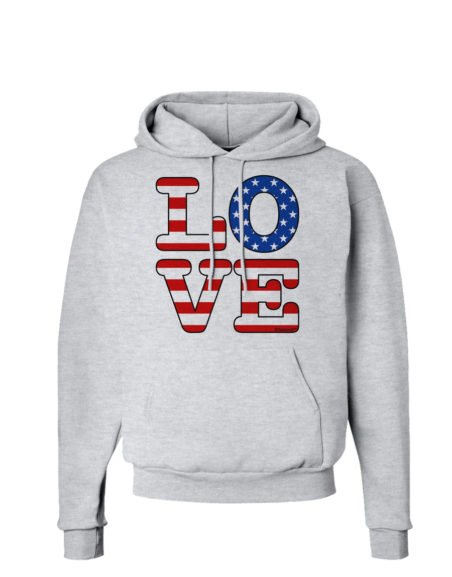 American Love Design Hoodie Sweatshirt by TooLoud-Hoodie-TooLoud-White-Small-Davson Sales