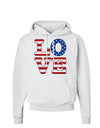 American Love Design Hoodie Sweatshirt by TooLoud-Hoodie-TooLoud-White-Small-Davson Sales