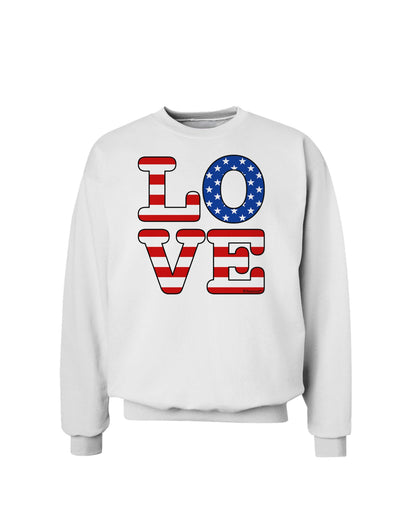 American Love Design Sweatshirt by TooLoud-Sweatshirts-TooLoud-White-Small-Davson Sales