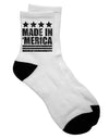 American-Made Adult Short Socks with Stars and Stripes Design - TooLoud-Socks-TooLoud-White-Ladies-4-6-Davson Sales